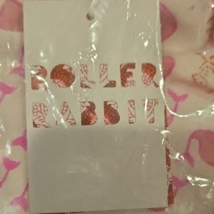 Roller Rabbit Pink and White Patterned Fabric